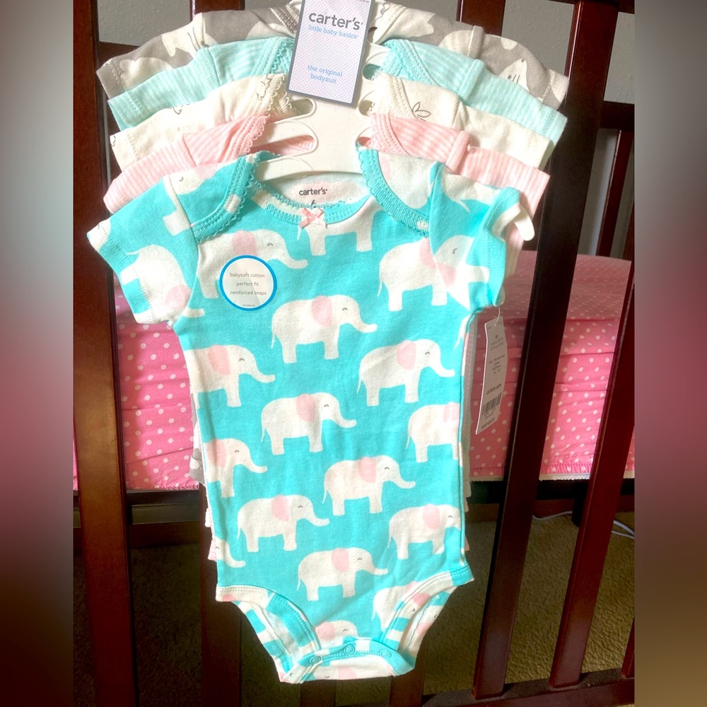 Carters 6 month short sleeve onesie 5 pack